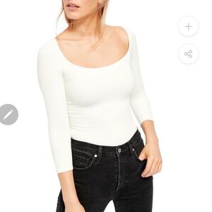 Free People Seamless Ivory Top